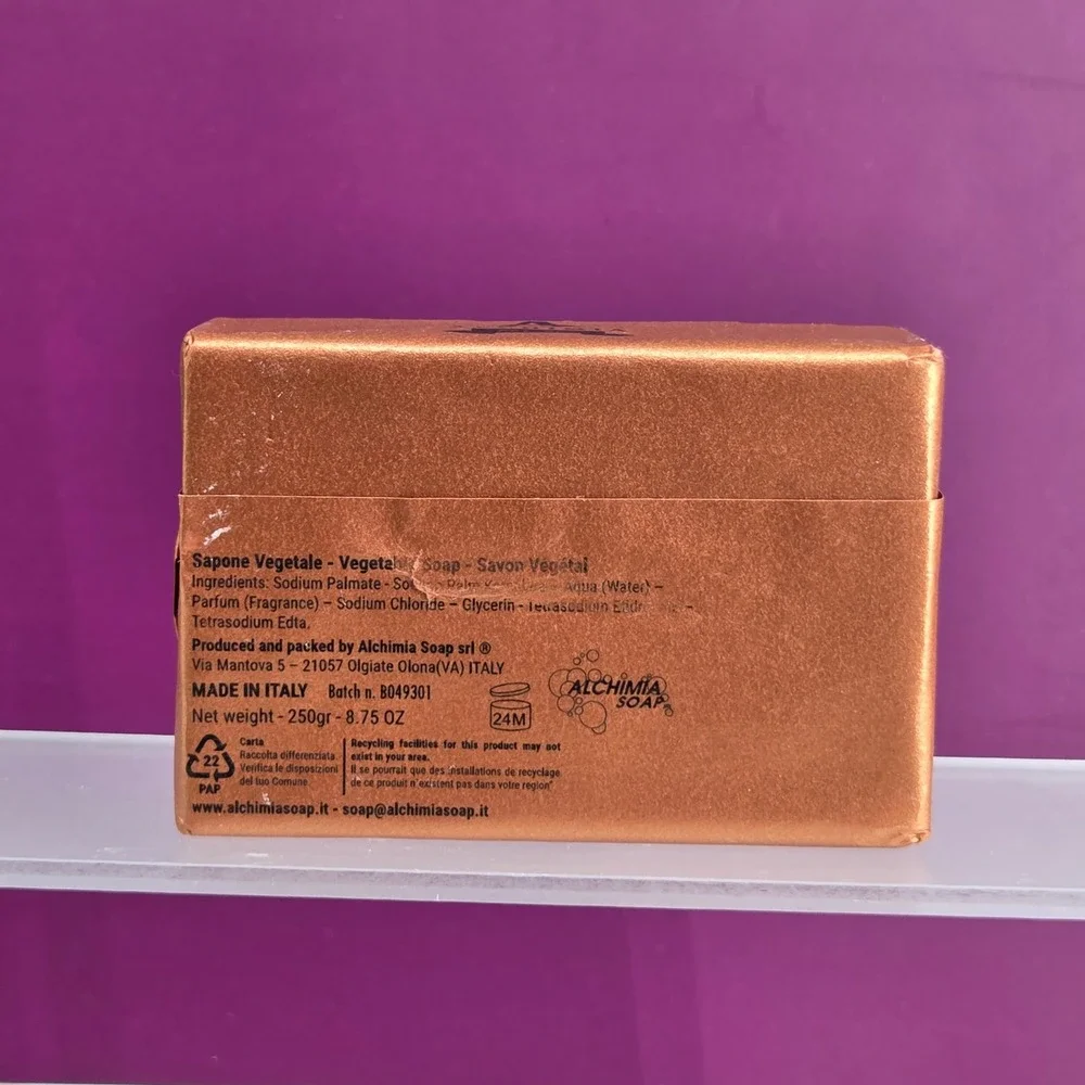 Alchimia Vegetable Bar Soap‎ Men 8 75oz Made In Italy Luxury Grooming Sandalwood